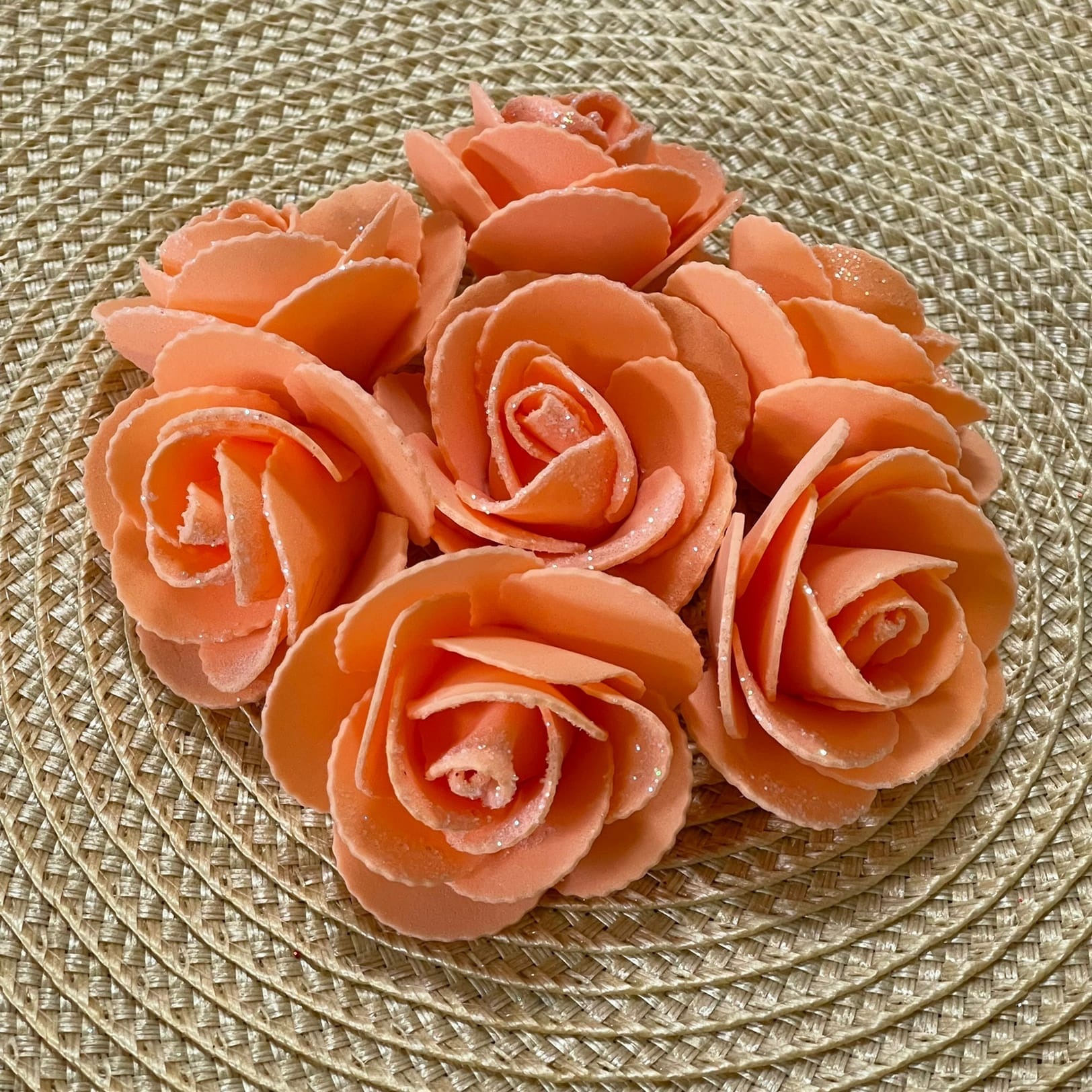 Роза розовая из фоамирана